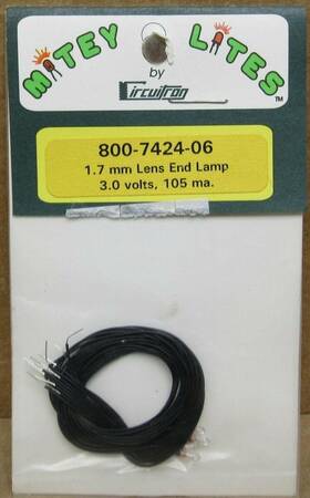 800-7424-06 Circuitron 1.7 Mm Lens End Lamp 3 Volts 105 Ma