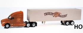 Kw-2000 Classic Metal Woeks-cmw-mini Metals Tc-107 Works Ho 1/87 Semi Tractor Trailer Tasket Bakery-built-rtr