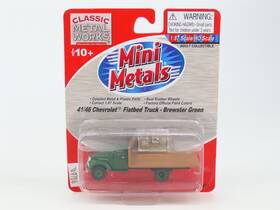 30272 Classic Metal Works Ho Scale Cmw Mini Metals 41/46 Chevrolet Flatbed Truck - Brewster Green