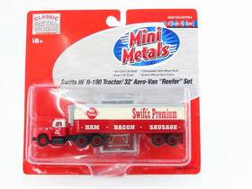 31120 Classic Metal Works Ho Scale Cmw Mini Metals #31120 Swifts Tractor With 32ft Aero-van Inch Reefer Set