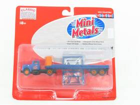 31122 Classic Metal Works Ho Scale Cmw Mini Metals Roadway Tractor With 32ft Flatbed Trailer Set
