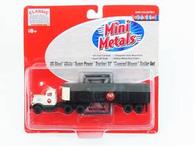 31141 Classic Metal Works Ho Cmw Mini Metals Us Steel Tractor With 32ft Inch Covered Wagon Trailer Set