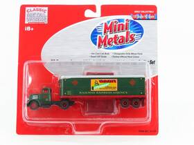 31144 Classic Metal Works Ho Cmw Mini Metals Rr Express Agency Tractor With 32ft Aero Van Trailer Set