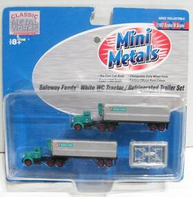 51148 Classic Metal Works Mini Metals 2 Safeway Foods White Tractors Refrer Nip