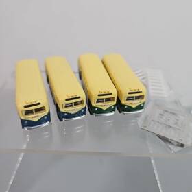 52307 Classic Metal Works Set Of 4 Gmc Td 3610 Transit Bus Cream Roof Blue Green