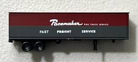 0004-005116 Con-cor N Scale 40ft Piggyback Trailer Box Van Nyc Pacemaker #0004-005116