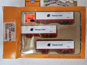 005112 Con-cor Herpa N 3 Piece Set - 40ft Hapag-lloyd Intermodal Containers And Trailers 005112 Con-cor Herpa N 3 Piece Set - 40ft Hapag-lloyd Intermodal Containers And Trailers