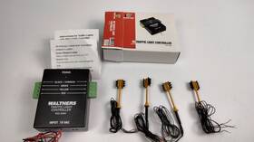 933-2301 Cornerstone Lot Of 4 Ho Operating Double Sided Traftic Light See Video