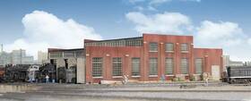 933-3260 Cornerstone Modern Roundhouse 3 Stall Engine House Base N Scale - Plastic Kit New