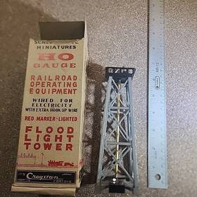 Hodm-716 Cragstan Red Marker-lighted Flood Light Tower Made In Japan Ho Scale Hodm-716 Cragstan Red Marker-lighted Flood Light Tower Made In Japan Ho Scale