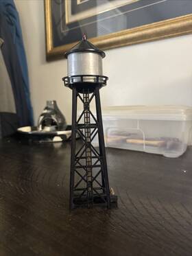 Hodm-717 Cragstan Red Marker-lighted Water Tower Made In Japan Diecast Ho Scale