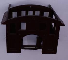 10016-3cdrw Delton 2-8-0 C-16 Dark Red Cab Open Air- Wood Burning Version
