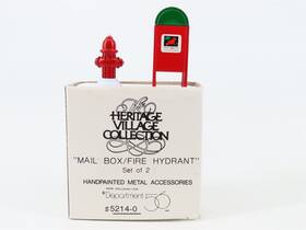 5214-0 Department 56 Heritage Village #5214-0 Mail Box And Fire Hydrant 5214-0 Department 56 Heritage Village #5214-0 Mail Box And Fire Hydrant