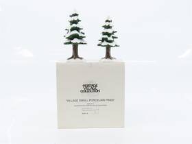 5251-5 Department 56 Heritage Village #5251-5 Inch Small Porcelain Pines 2-piece Set