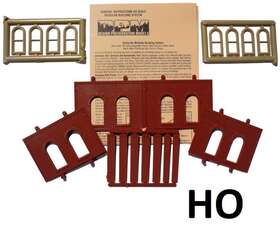 Dpm-30112 Design Preservation Models Ho Scale -4 One Story Arched Windows- Inch Modular System