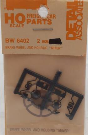 Bw6402 Detail Associates Ho Brake Wheel And Housing Miner Plastic Parts Pack Of 2