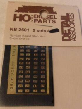 Nb2601 Detail Associates Ho Number Board Stencils Photo Etched