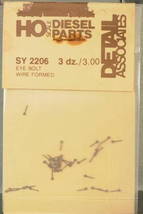 Sy-2206 Detail Associates Ho Sy 2206 Formed Wire Eyebolts 32 - Last Pack