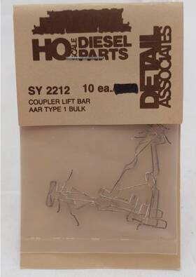 Sy2212 Detail Associates Ho Scale Coupler Lift Bar Aar Type 1 Bulk Pack Of 10