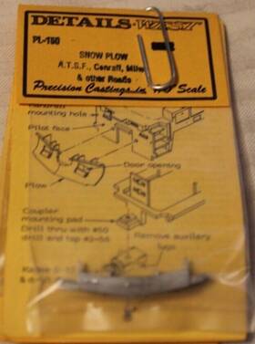 Pl-150 Details West Ho Scale Snow Plow Atsf Conrail Milw. And Other
