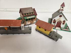 Ht-dod-1065 Downtown Deco 4 Vintage Ho Gauge Buildings Vg Condition Inch As-is