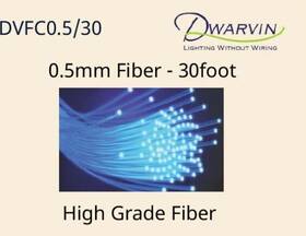 Dvfc0.5 Dwarvin Dvfc0.5/30 30ft 0.5mm End Glow Fiber Optic Cable 10