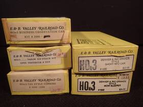 1600-2295 E&b Valley Railroad Co. 5 Kits Hon3 D&rgw C&s Rpo Coach Mow Sleeper Business Observation Car 1600-2295 E&b Valley Railroad Co. 5 Kits Hon3 D&rgw C&s Rpo Coach Mow Sleeper Business Observation Car