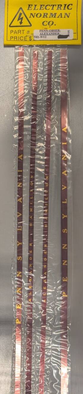 2541-9 Electric Norman Co. 2541-9/12 Pennsylvania Alexander Hamilton Observation Strips 2541-9 Electric Norman Co. 2541-9/12 Pennsylvania Alexander Hamilton Observation Strips