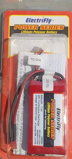 Gpmp0600 Electrifly Power Series Lithium-polymer Battery 7.4v