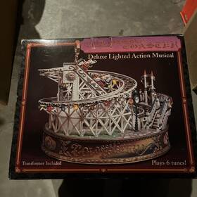 L10414 Enesco Victorian Colossal Coaster Deluxe Lighted Action Musical Music Box