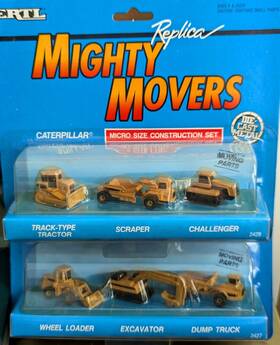 Ertl 036881024279 2427 Mighty Movers Die Cast Caterpillar Wheel Load Excavator Dump Truck Lot