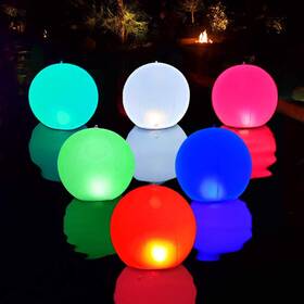 Esuper 791295668296 Floating Pool Lights Solar Powered 1 Pcs 14 Inch Color Changing Led