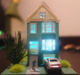 10798 Faller N Scale 2 Story House Lit