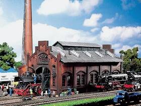 120159 Faller Ho Scale 159 Locomotive Shed Engine Workshop Building Kit Open Complete