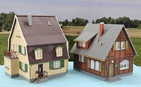 131202 Faller 130201 Two Ho Scale Built Models 2-story House #130201 And Brick #131202