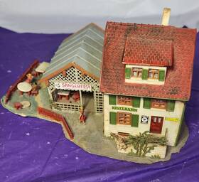 130269 Faller Vintage Ho 269 Built Plastic Model Inn Beer Garden With Patio And Roof 130269 Faller Vintage Ho 269 Built Plastic Model Inn Beer Garden With Patio And Roof