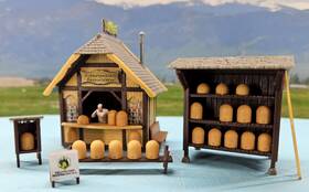 B-130378 Faller 130378 Ho Scale Built Model - Bee-keeping / Honey Sales Street Stall #b-130378