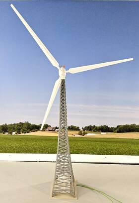 130381 Faller Ho Scale Built Model - Nordex Wind Turbine Generator With Motor #130381