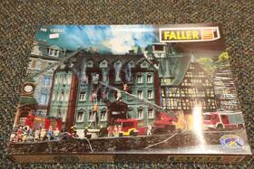 130441 Faller # Ho Unbuilt Model Kit Burning Tax Building Train Layouts