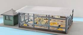 130509 Faller Ho Scale Built Model - Winter Garden Cafe/ Bistro With 8 Figures #130509