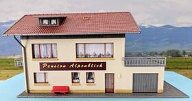131293 Faller Ho Scale Built Model Structure -pension Alpenblick With Patio/garage #131293