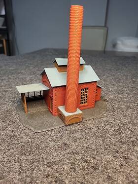 131337 Faller Ho Scale Hobby - Brick Factory Boiler Room With Chimney Fully Built