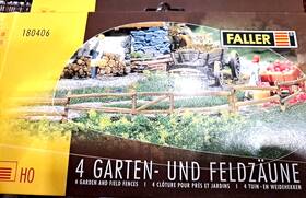 Fences-4 Faller 180406 Kit Aller Ho 1/87 Garden And Field Pc See Pics -display/layout