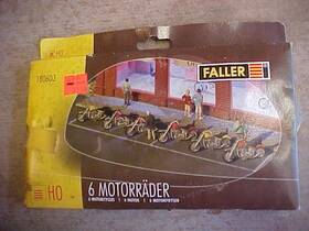 180603 Faller H0 Scale Six Motorcycles - Harley Davidson