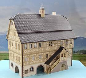 191728 Faller Ho Scale Built Model - Historic Sindelfingen Half Timbered House #191728