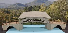 191774 Faller Ho Scale Built Model Old Timber Covered Bridge #191774 191774 Faller Ho Scale Built Model Old Timber Covered Bridge #191774