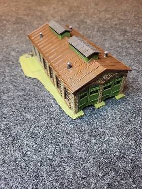 222116 Faller N Scale 1 160 Stall Brick Locomotive Shed Fully Assembled