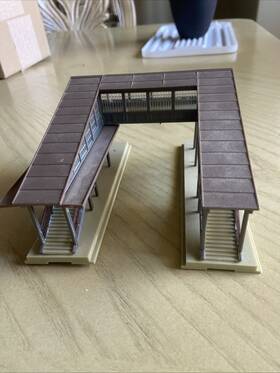 222153 Faller N Scale Kit Of Radolfzell Platform Bridge-built Damaged