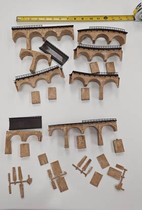 222585 Faller Read N Scale 1 160 Bridge Viaduct Lot Straight Curves Used