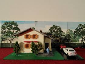 328567 Faller Ho Scale Family House Cars People Trees Leds